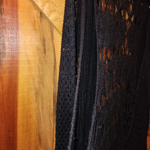 One world Black crocheted sweater vest 3X - Picture 8 of 8